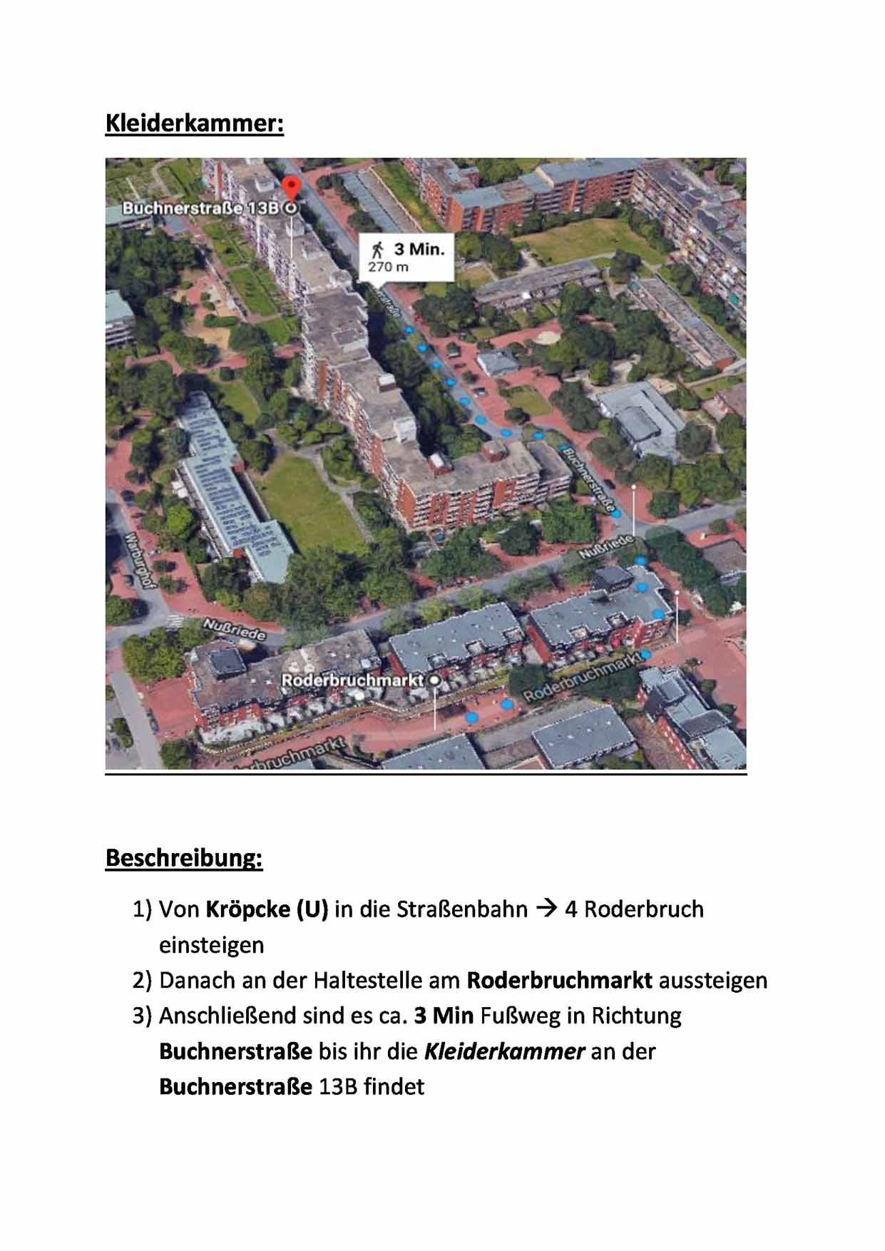 Wegbeschreibung_Kleiderkammer